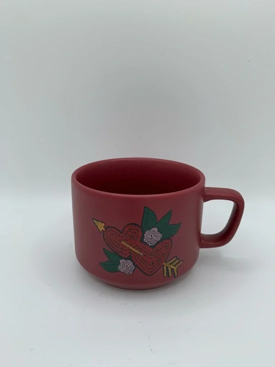 2018 Starbucks Valentine's Day double hearts and arrow ceramic coffee mug. - Picture 4 of 9